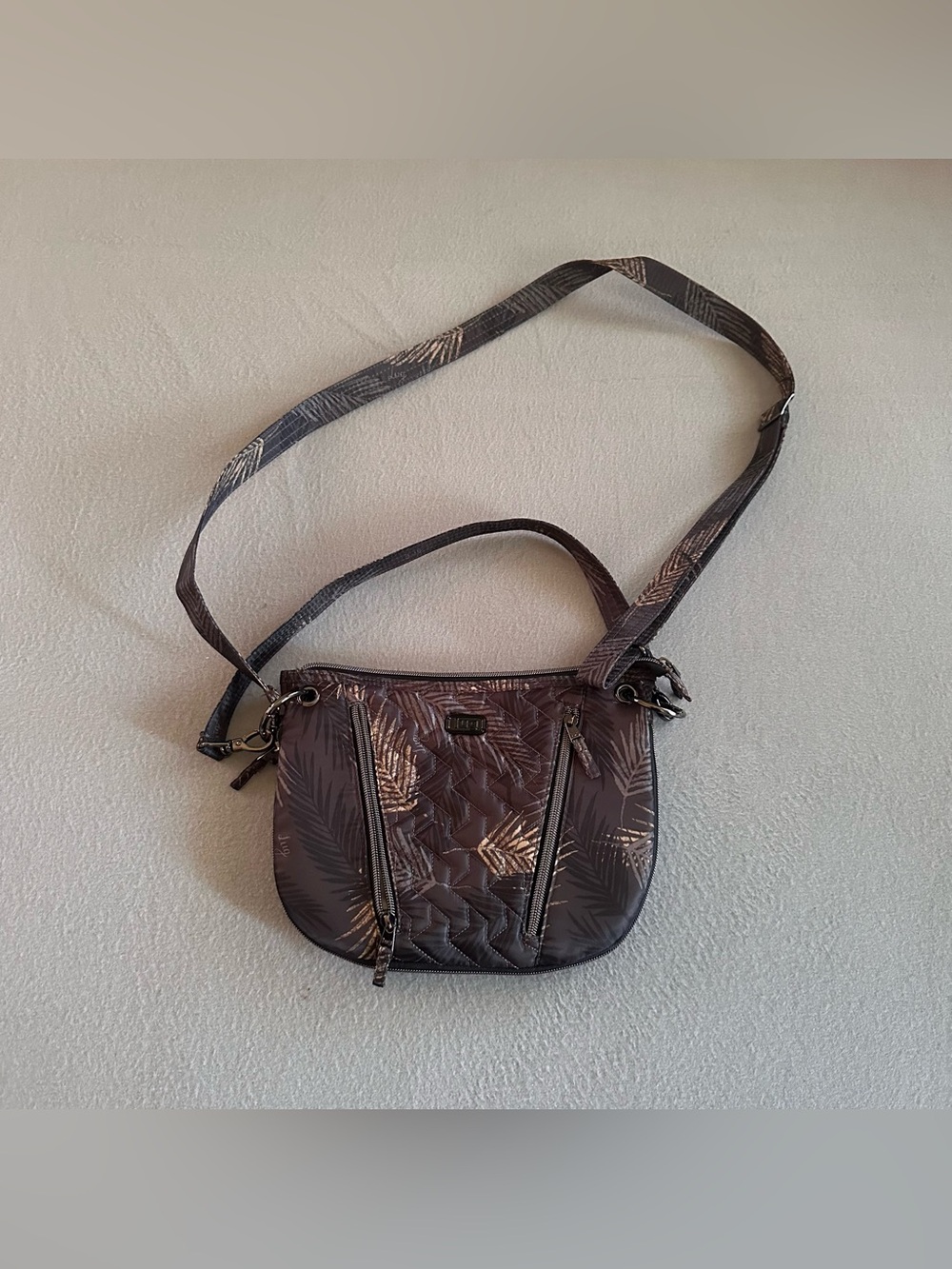 Lug Swivel Convertible Crossbody or Shoulder Bag Tropical Fog Palm